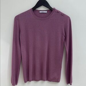 MaxMara silk & cashmere sweater fuscia light purple size small